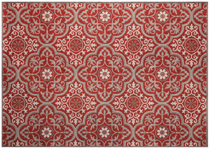 Mosaic Outdoor Rug - Ruby
