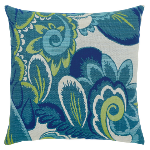Elaine Smith Outdoor Floral Wave Pillow - Thumbnail 5
