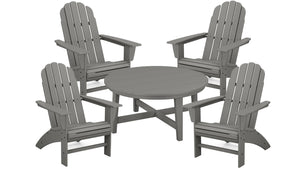 POLYWOOD Vineyard Curveback Adirondack 5-Piece Group