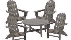 POLYWOOD Select Vineyard Curveback Adirondack 5-Piece Group