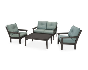 POLYWOOD® Vineyard 4-Piece Deep Seating Set in Vintage