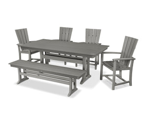 POLYWOOD® Quattro 6-Piece Farmhouse Dining Set