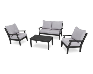 POLYWOOD® Braxton 4-Piece Deep Seating Chair Set