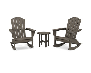 POLYWOOD® Nautical 3-Piece Adirondack Rocking Chair Set