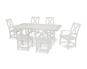 POLYWOOD® Braxton 7-Piece Rustic Farmhouse Dining Set in Vintage