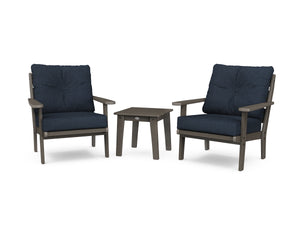 POLYWOOD® Lakeside 3-Piece Deep Seating Chair Set in Vintage
