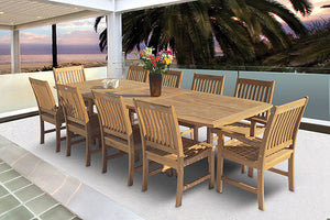 Royal Teak Compass 11 Piece Dining Set