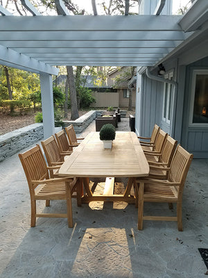 Royal Teak Compass 9 Piece Dining Set